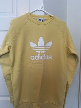adidas Yellow Trefoil Crewneck Sweatshirt